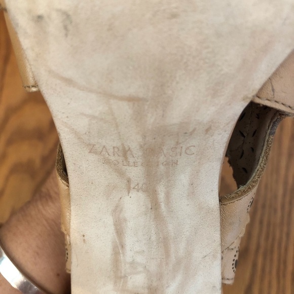 ๐ 6/$60, Zara 100% Leather, Gladiator Style, Cutout Boots, Tan, Size 40/9.5 - Picture 7 of 9